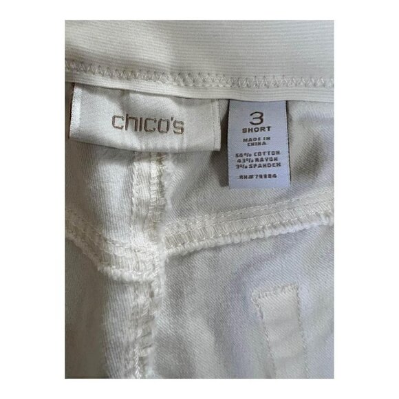 Chicos Pants Size Chicos 3 Short US 16 Short XL short Elastic Waist - Picture 4 of 8